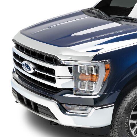Auto Ventshade [AVS] Aeroskin Hood Protector | Compatible with -  Chevrolet Avalanche,  - 2014 Suburban 1500/2500/Tahoe (No Hybrid) | Low Profile Deflector / Bug Shield - 1 pc., Chrome | 622011 2013
