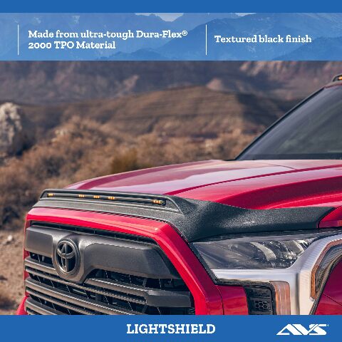 Auto Ventshade [AVS] Aeroskin Hood Lightshield/Protector | Compatible with Ford F-150 (Excludes Raptor) | Low Profile Deflector/Bug Shield - 1 pc., Textured Black | 753096 2015-2020