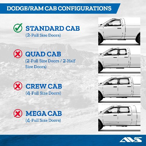 Auto Ventshade [AVS] Outside Mount Rain Guards Compatible with -  Dodge Ram 1500 Standard Cab; 2003 - 2009 Dodge Ram 2500/3500 Standard Cab | Window Vent Visors, 2 pcs. - Smoke | 92607 2008