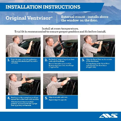 Auto Ventshade [AVS] Outside Mount Rain Guards Compatible with -  Volkswagen Jetta | Window Vent Visors, 4 pcs. - Smoke | 94985 2018