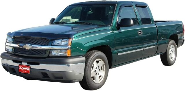 Auto Ventshade [AVS] Outside Mount Rain Guards Compatible with 99-06 Chevrolet/GMC Silverado/Sierra 1500; 01-06 Silverado/Sierra 2500/3500; 07 HD Classic w/Ext. Cab | Window Vent Visors, 4 pcs. - Smoke | 94044