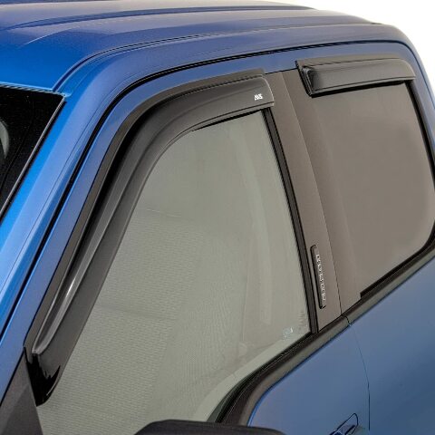 Auto Ventshade [AVS Outside Mount Rain Guards Compatible with Jeep Gladiator;  Jeep Wrangler JL (4-Door) | Window Vent Visors, 4 pcs. - Smoke | 94183 2018-2025