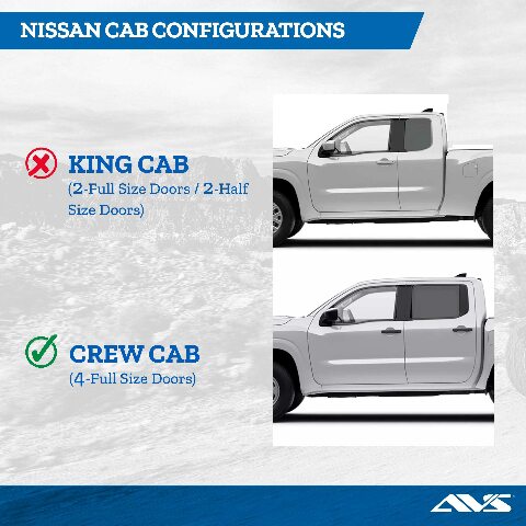 Auto Ventshade [AVS] Outside Mount Rain Guards Compatible with -  Nissan Titan Crew Cab | Window Vent Visors, 4 pcs. - Smoke | 94858 2015
