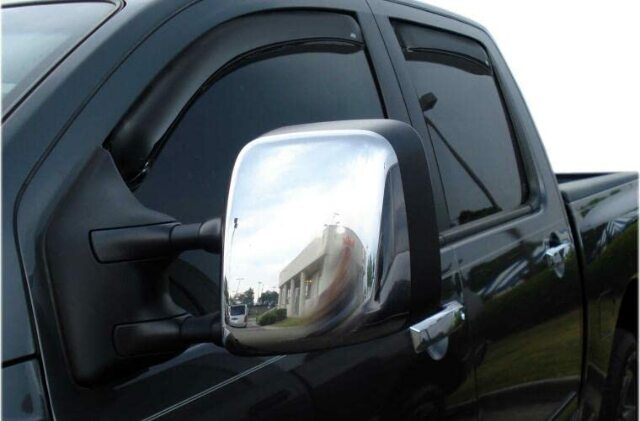 Auto Ventshade [AVS] Outside Mount Rain Guards Compatible with -  Nissan Titan Crew Cab | Window Vent Visors, 4 pcs. - Smoke | 94858 2015