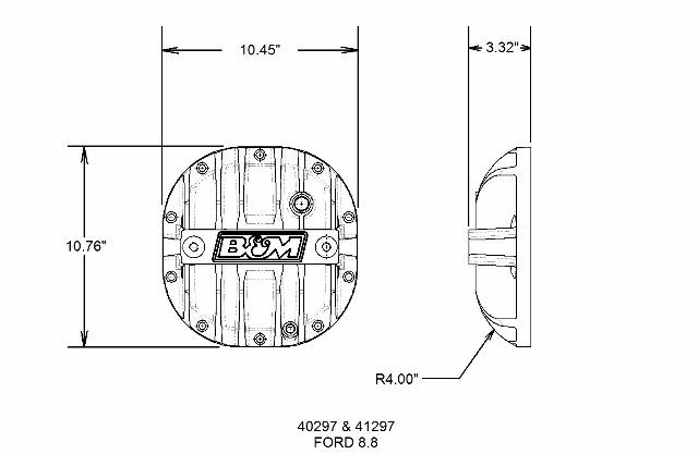 B&M 40297 Cast Aluminum Rear End Differential Cover