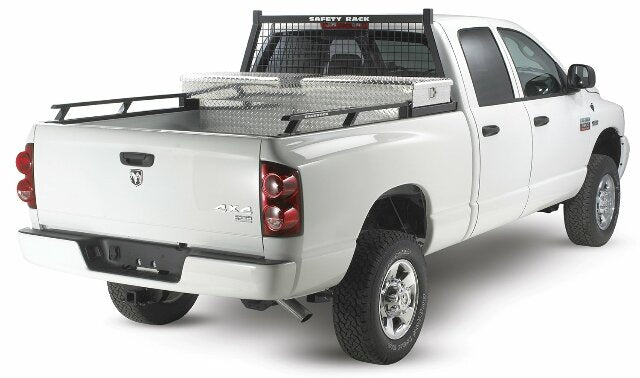 RealTruck Backrack Hardware Kit Compatible with use w/ 21" Toolbox, Black, No Drill | 30108TB | Compatible with Toyota Tundra 2000-2007