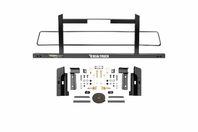 RealTruck Backrack Hardware Kit Compatible with use w/Wide-Top Tonneau, Black, No Drill | 50120 | Compatible with Chevrolet/GMC Silverado/Sierra 1500;  Chevrolet/GMC Silverado/Sierra 2500/3500 HD 2007-2019