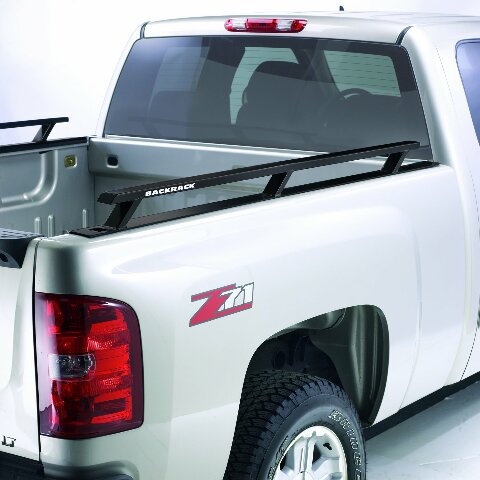 RealTruck Backrack Side Rails to use w/Standard Bed | Black, No Drill | 65517 | Compatible with RAM 2500/3500 6.5' Bed;  RAM 2500/3500 8' Bed; 2019-2025 RAM 1500 Classic 2002-2009