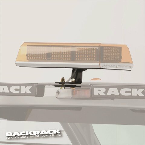 RealTruck Backrack Light Bracket, 16X7 Base | Rectangle, Center Mount, Black | 91002REC | Universal w/Backrack Frame's