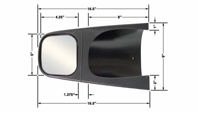 CIPA Mirrors 11600 Custom Towing Mirror Set