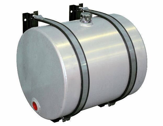 Buyers Products SMC50A Side Mount Cylindrical Aluminum Reservoir, 50 Gallons, 2 In. NPT Return Ports, Mounting Hardware, Straps & Filler Breather Unit Included