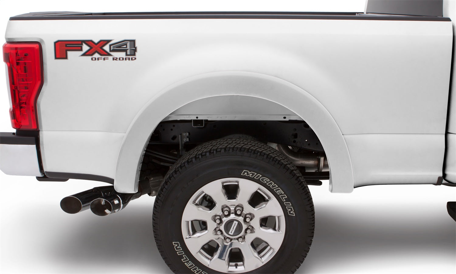 Bushwacker 20944-12 OE Style Color Matched Oxford White 4-Piece Fender Flare Set for 2017-2021 Ford F-250 & F-350 Super Duty