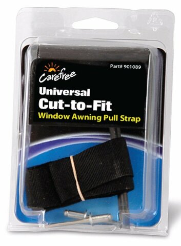 Carefree 901089 Black 31" RV Awning Replacement Pull Strap Cut-to-Compatible with