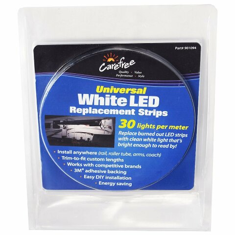 Carefree 901092 Universal White LED 30 LPM Replacement LED Light Strip Compatible with RV Awnings,1 Pack
