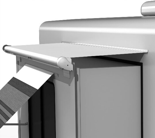 Carefree UQ06162JV SideOut Kover III Black 61" Slideout Awning with Deflector