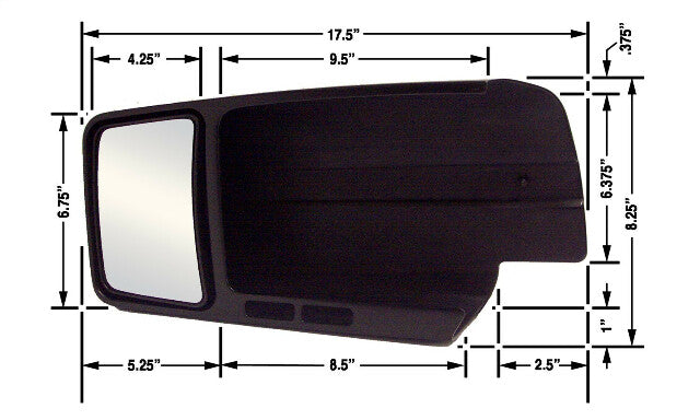 Compatible with 04-14 FORD F150 LIGHT DUTY PICKUP TOWING MIRROR L.H.