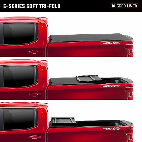 Rugged Liner E-Series Soft Folding Truck Bed Tonneau Cover | E3-TUN6514 | Compatible with -  Toyota Tundra (with or w/o utility track) 6' 7" Bed (78.7") 2022