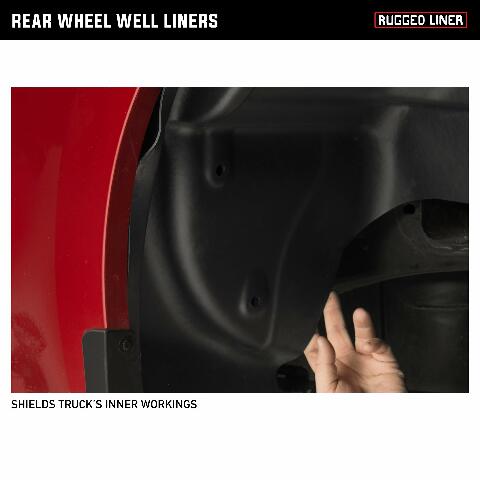 Rugged Liner Rear Wheel Well Liner | WWF25009 | Fits 2009-2016 Ford F-250/350 Super Duty (Will not fit dually or w/5th Wheel)