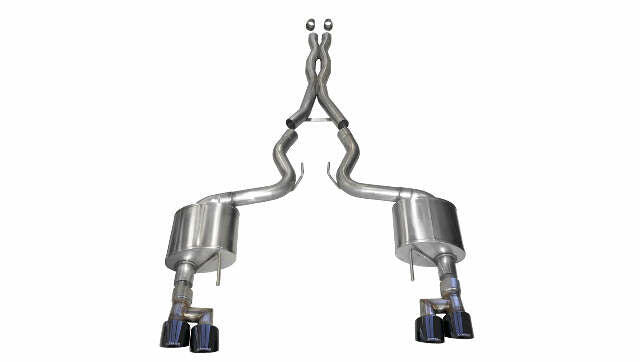 Corsa Performance 21042BLK Sport Cat-Back Exhaust System Fits 18-20 Mustang