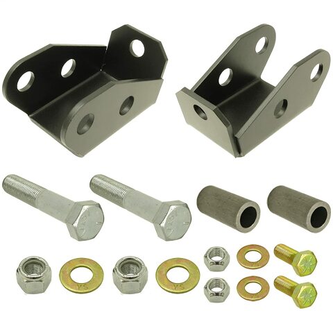 Currie Rear Lower Shock Mount Extensions Kit - Black Powder Coat