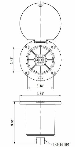 Dura Faucet DF-SA184-WT Outdoor Exterior Utility Spray Dock Port with Quick Connect Hookup (White)