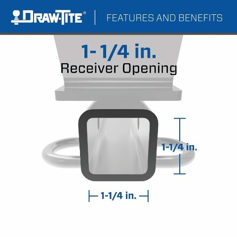 Draw-Tite 24871 Class 1 Trailer Hitch, 1.25 Inch Receiver, Black, Compatible with Chrysler Sebring 2007-2010