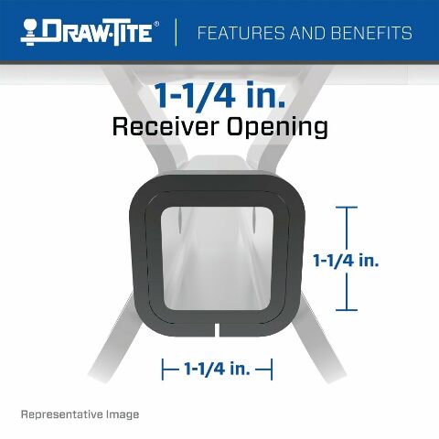 Draw-Tite 36660 Class 2 Trailer Hitch, 1-1/4 Inch Square Receiver, Compatible with Ford EcoSport. 2018-2022