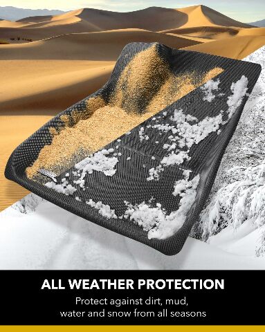 3D MAXpider Custom Compatible with Kagu Floor Mat (Black) Compatible with Mitsubishi Outlander  - Full Set 2011-2020