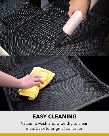 3D MAXpider Custom Compatible with Kagu Floor Mat (Black) Compatible with Mitsubishi Outlander  - Full Set 2011-2020
