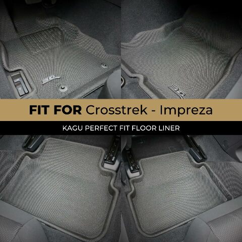3D MAXpider Custom Compatible with Kagu Floor Mat (Black) Compatible with Subaru Impreza  / Crosstrek  - R1 R2 2018-2023