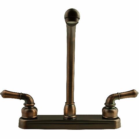 Dura Faucet DF-PK210C-ORB Hi-Rise RV Kitchen Sink Faucet with Classical Levers (Oil Rubbed Bronze)