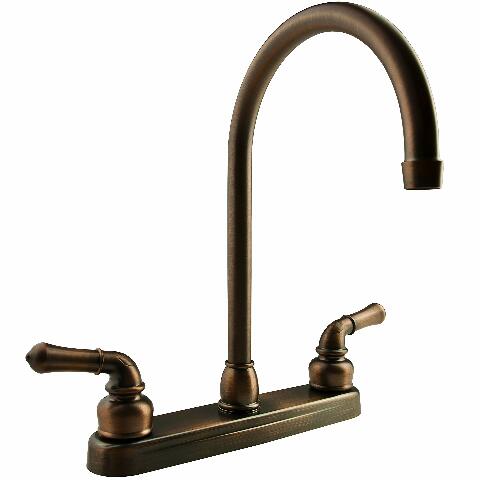 Dura Faucet DF-PK330HC-ORB RV J-Spout Kitchen Sink Faucet (Oil-Rubbed Bronze)