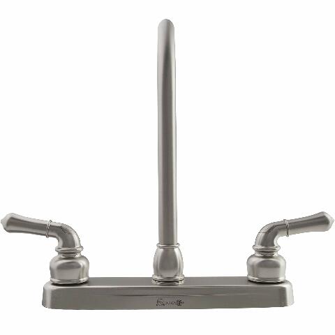 Dura Faucet DF-PK330HC-SN RV J-Spout Kitchen Sink Faucet (Brushed Satin Nickel)