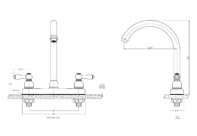 Dura Faucet DF-PK340L-VB RV Non-Metallic J-Spout Kitchen Sink Faucet (Venetian Bronze)