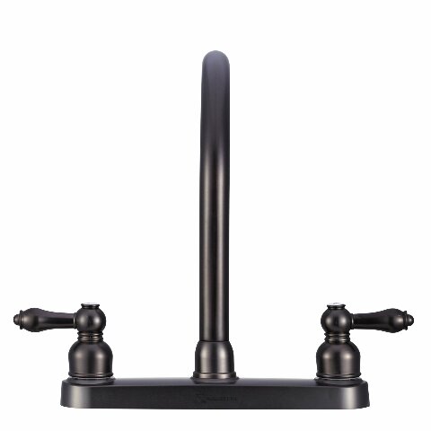 Dura Faucet DF-PK340L-VB RV Non-Metallic J-Spout Kitchen Sink Faucet (Venetian Bronze)