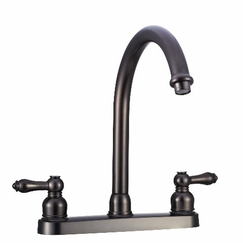 Dura Faucet DF-PK340L-VB RV Non-Metallic J-Spout Kitchen Sink Faucet (Venetian Bronze)