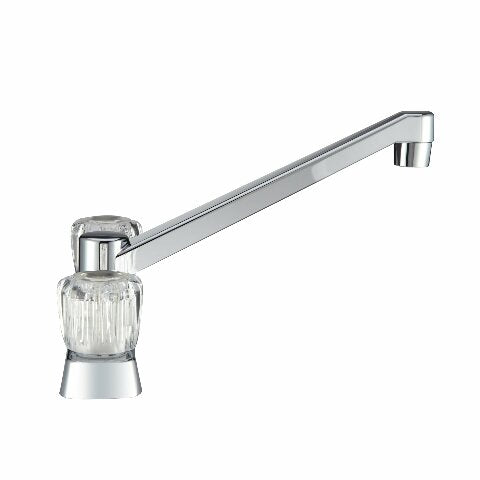Dura Faucet DF-PK600A-CP RV Kitchen Sink Faucet with Crystal Acrylic Knobs (Chrome)