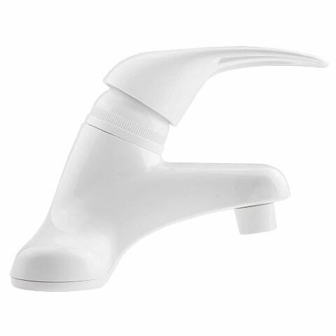 Dura Faucet DF-PL100-WT RV Single Lever Bathroom Faucet (White ABS Plastic)