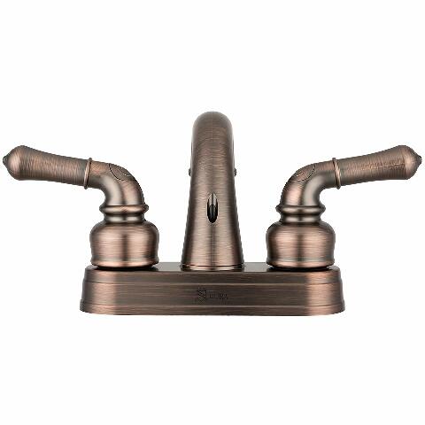 Dura Faucet DF-PL620C-ORB RV Bathroom Sink Faucet - Smooth Turning 2-Lever (Oil Rubbed Bronze)