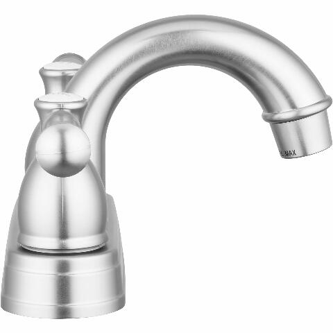 Dura Faucet RV Designer Two Handle Arc Spout Bathroom Faucet (Brushed Satin Nickel) - Compatible with Recreational Vehicles, Motorhomes, Travel Trailers and More