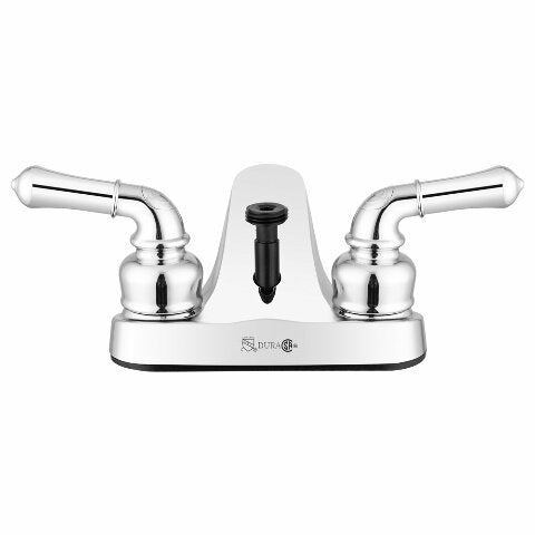 Dura Faucet DF-PL720C-CP RV Bathroom Faucet with Classical Handles and Shower Hose Diverter (Chrome)