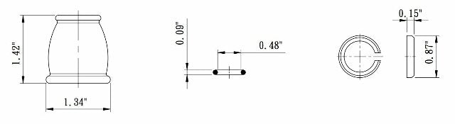 Dura Faucet DF-RK500-SN RV Faucet Bell Style Spout Nut and Rings Replacement Kit Compatible with Kitchen Faucets (Brushed Satin Nickel)