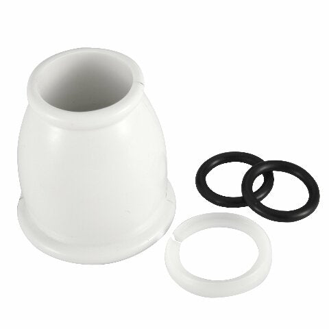 Dura Faucet DF-RK500-WT RV Faucet Bell Style Spout Nut and Rings Replacement Kit Compatible with Kitchen Faucets (White)