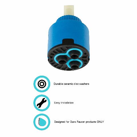 Dura Faucet DF-RK601 RV Faucet Handle Ceramic Disc Cartridge Replacement Compatible with Faucets DF-NMK504 and DF-NMK852