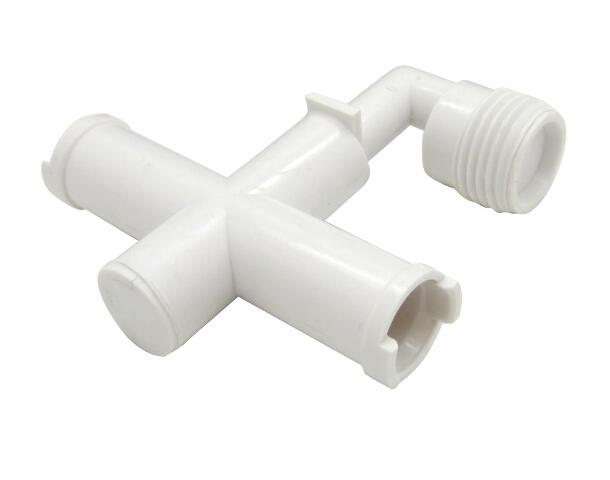 Dura Faucet DF-RK910-WT RV Exterior Shower Faucet Diverter Tee Replacement (White)