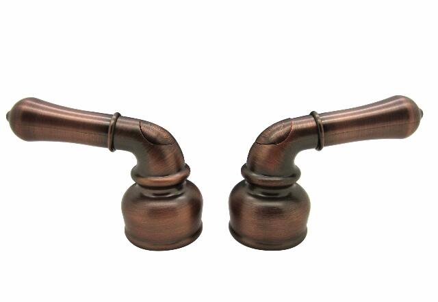 Dura Faucet DF-RKC-ORB RV Replacement Hot and Cold Classic Handles - Metallic Plating Over ABS Models Only (Oil Rubbed Bronze)
