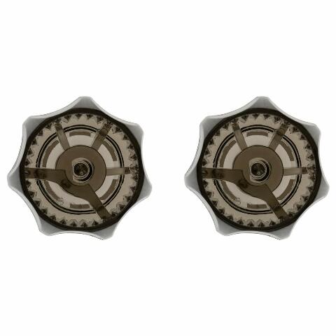 Dura Faucet DF-RKS RV Replacement Hot and Cold Smoked Acrylic Knobs Compatible with Faucet