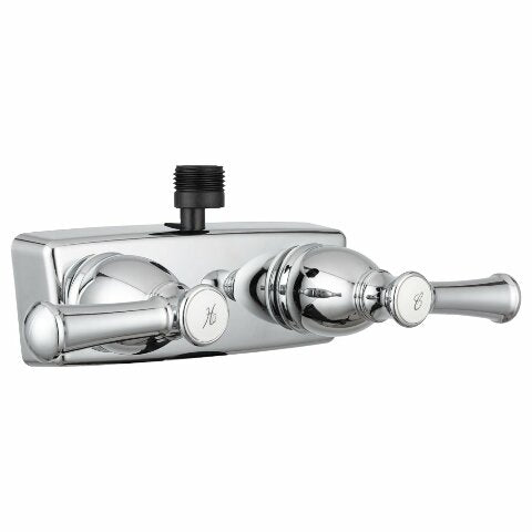 Dura Faucet DF-SA100L-CP RV Shower Faucet Valve Diverter with Hot/Cold Handles (Chrome)