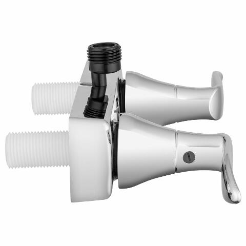 Dura Faucet DF-SA100LH-CP RV Shower Faucet Valve Diverter with Winged Levers (Chrome)