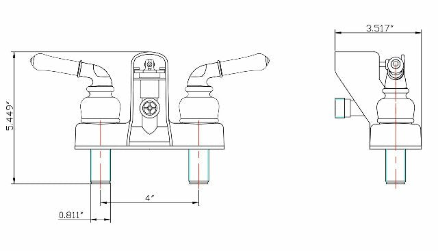 Dura Faucet DF-SA110C-ORB RV Tub & Shower Faucet Valve Diverter with Classical Handles (Bronze Finish)
